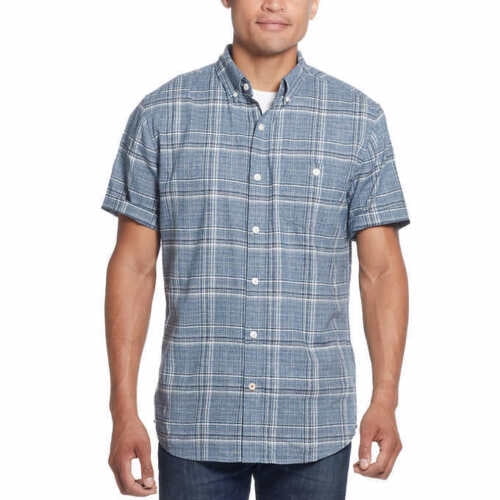 Cypress Club Men’s Short Sleeve Woven Shirt Charcoal Bamboo - Foto 8