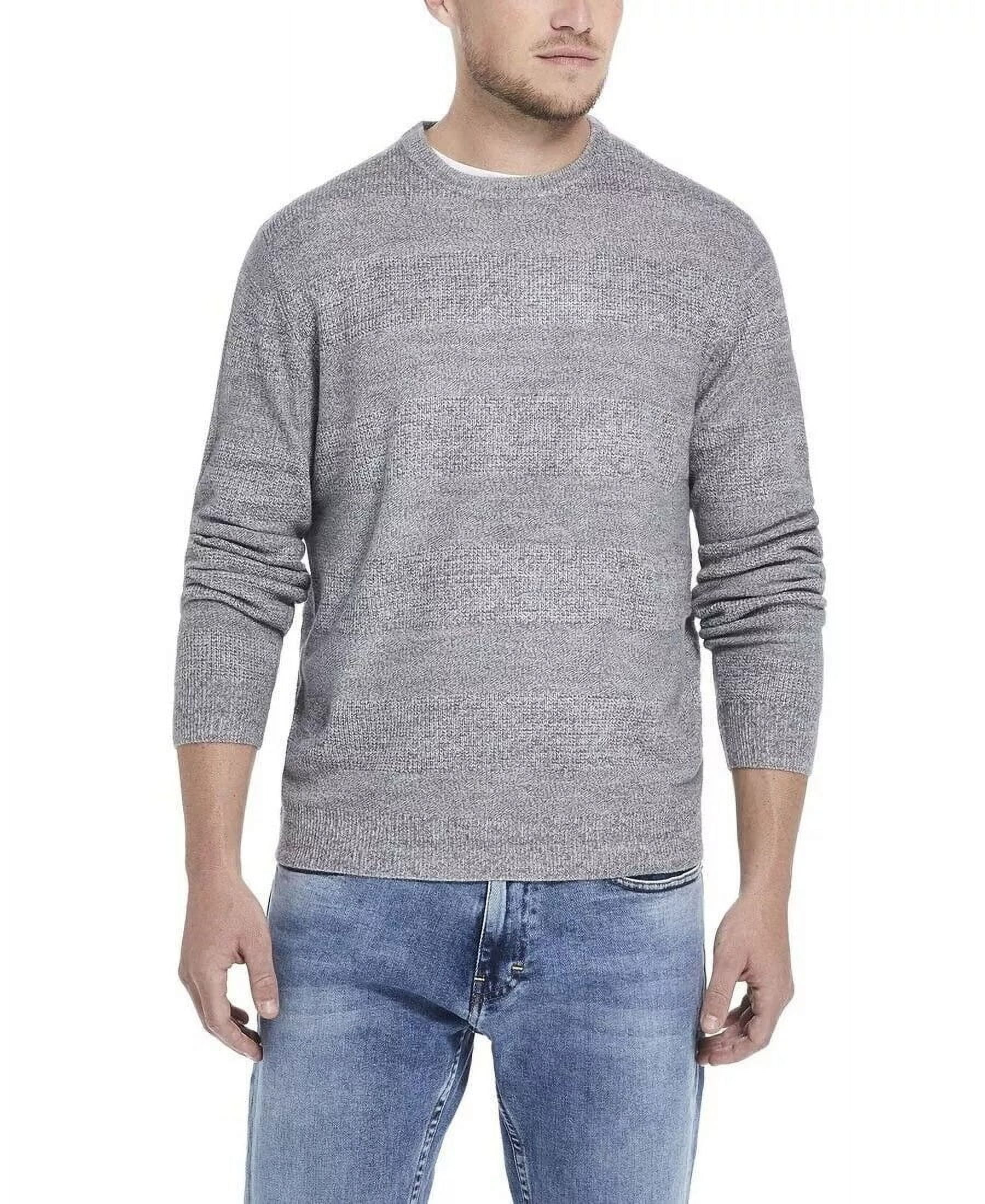 Weatherproof Vintage Men's Soft Touch Raglan Crew Neck Sweater, Gray Marl XL