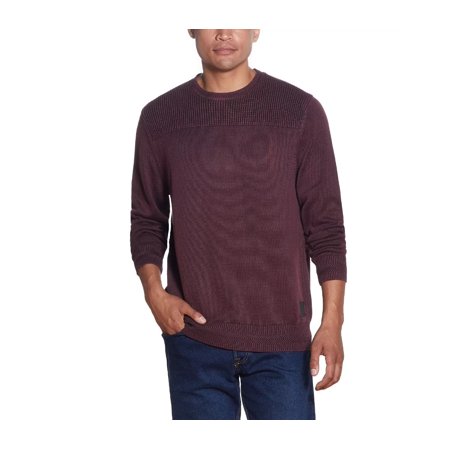 Weatherproof Vintage Men's Stonewash Shaker Stitch Crew Sweater, Port, XL