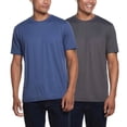 thumbnail image 1 of Weatherproof Vintage Men's Stretch Tee T-Shirt Crewneck Short Sleeve, 2-pack (Blue/Grey Small), 1 of 2