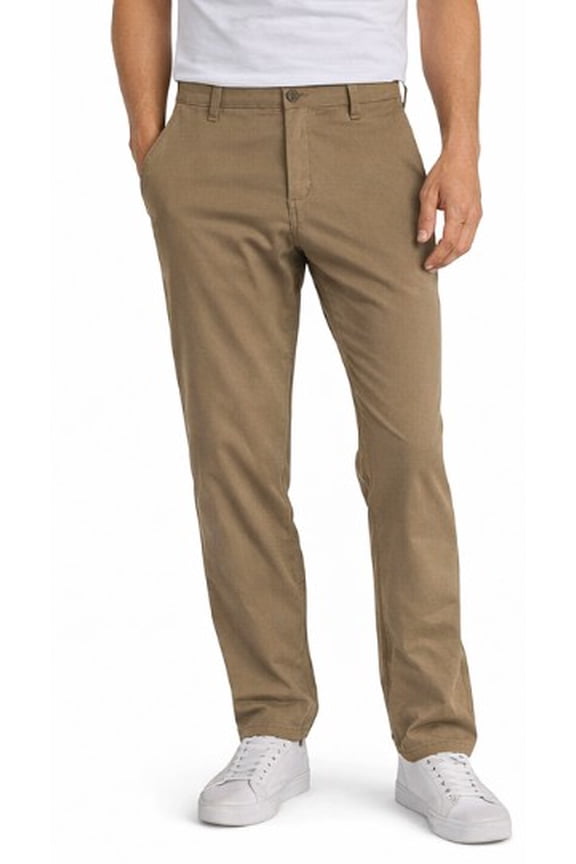 Men's Tech Flat Front Pants, Khaki, 38 x 34