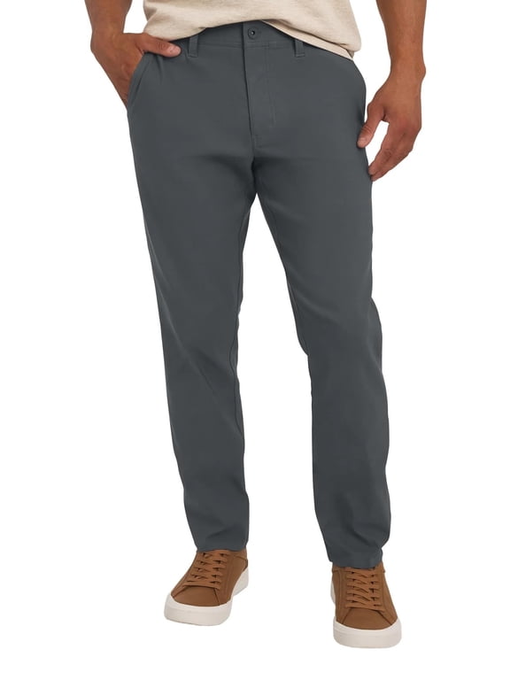 Men's Water Resistant Active Stretch Straight Fit Tech Pant (US, Waist Inseam, 32, 34, Regular, Regular, Gray)