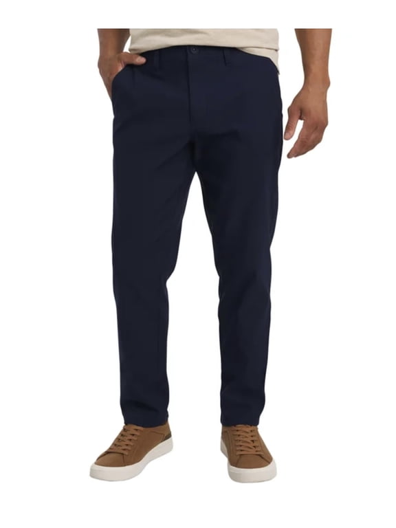 Men's Water Resistant Active Stretch Straight Fit Tech Pant (US, Waist Inseam, 38, 30, Regular, Regular, Blue (Navy))