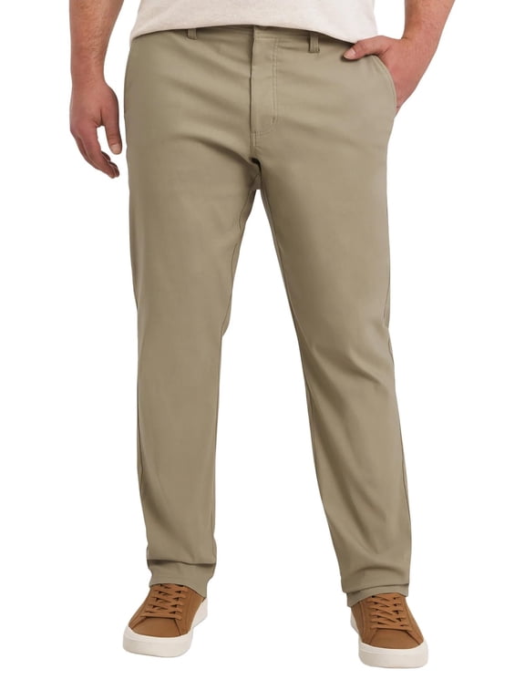 Men's Water Resistant Active Stretch Straight Fit Tech Pant (US, Waist Inseam, 38, 34, Regular, Regular, Tan)