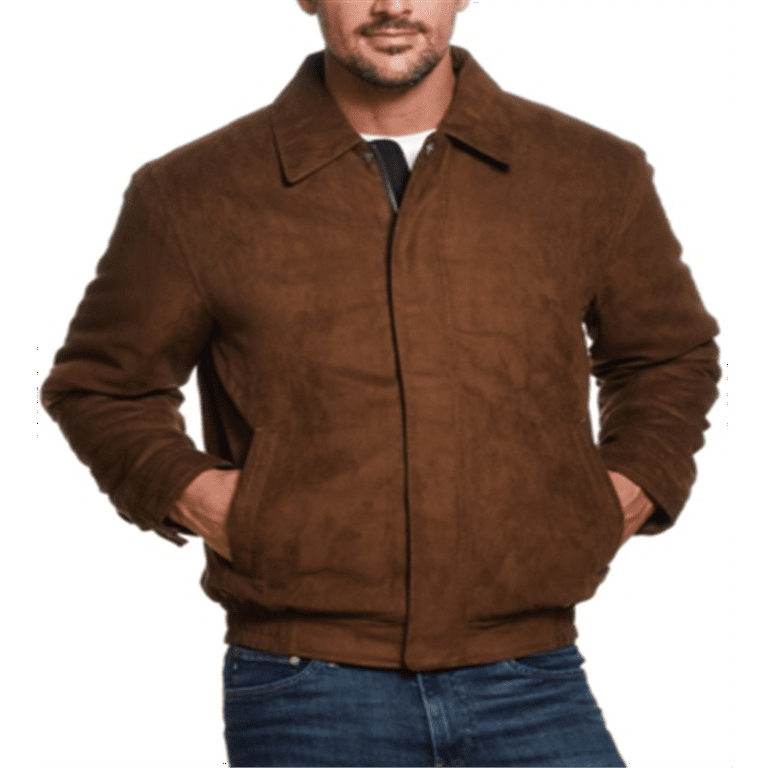 Weatherproof Vintage Men s Woven Bomber Jacket Brown Size Large