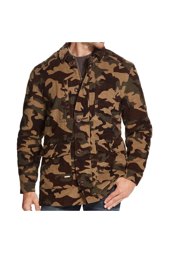 Mens Camo Jacket, Green, Small