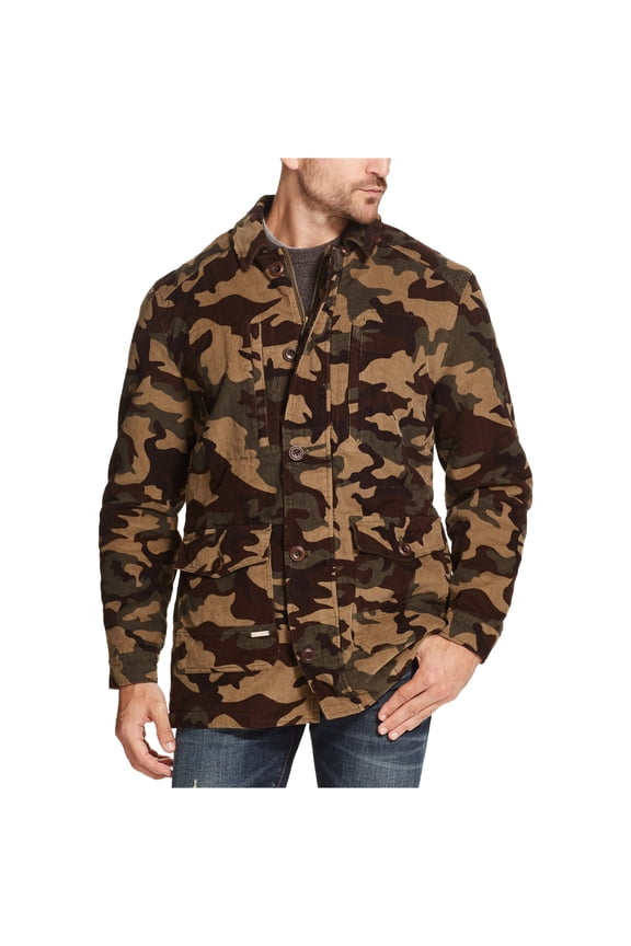 Mens Camo Jacket, Green, Small