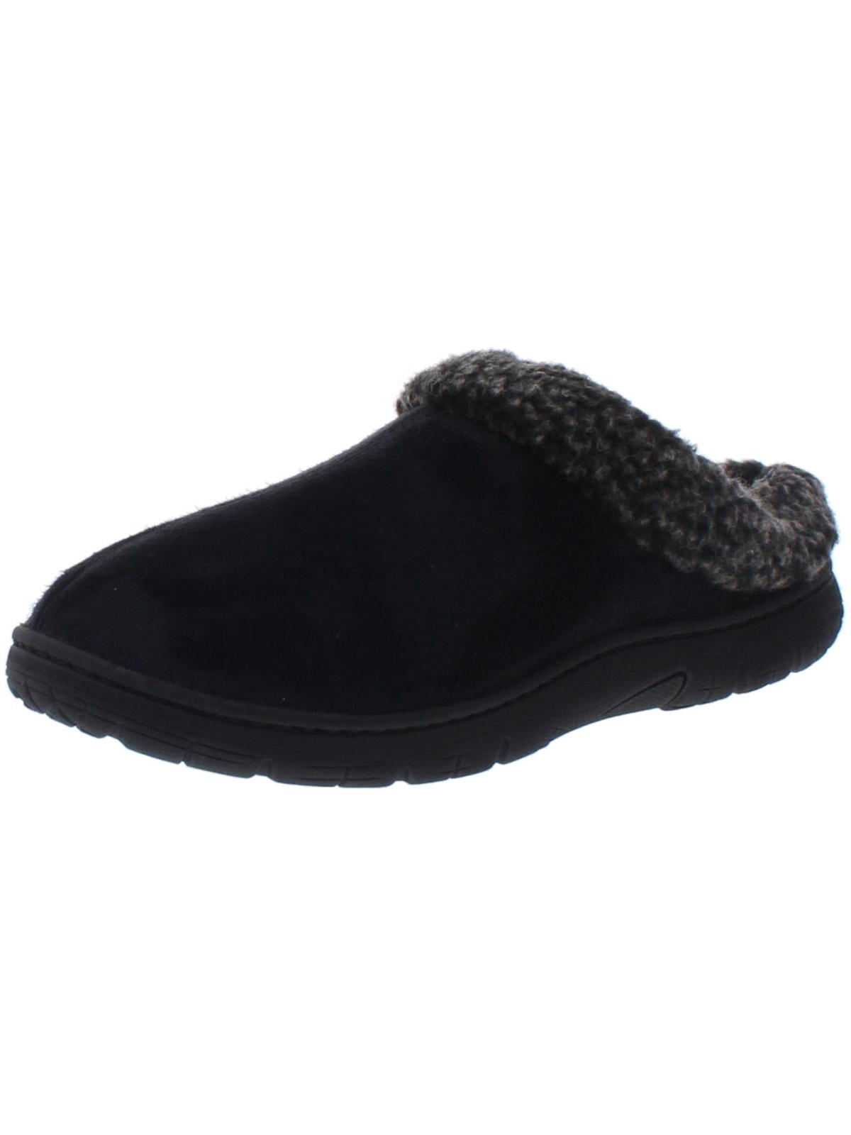 Weatherproof Vintage Mens Faux Suede Clog Slippers Black 11  display picture 3