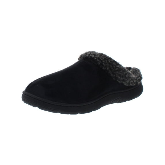 Weatherproof Vintage Mens Faux Suede Clog Slippers Black 11-12 Medium (D)