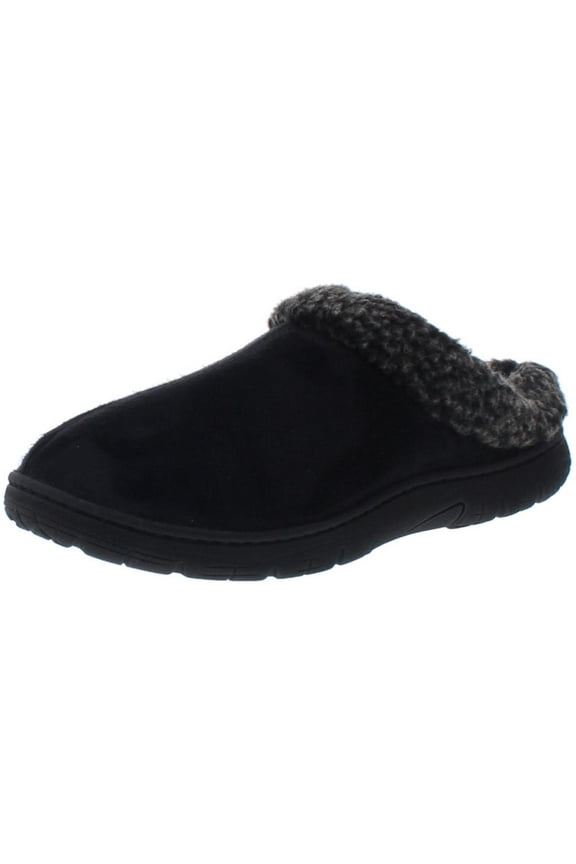 Mens Faux Suede Slip On Clog Slippers