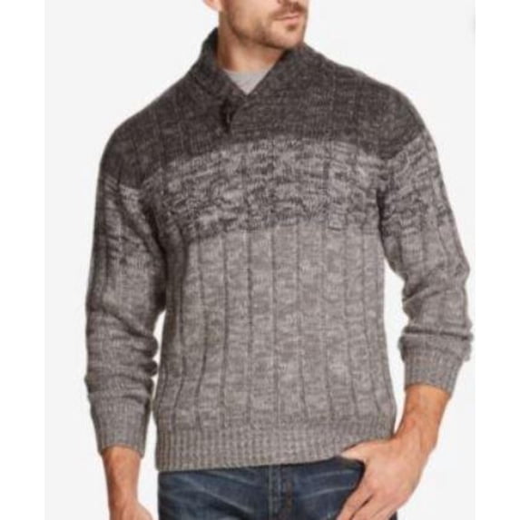 Weatherproof Vintage Mens Ombré Shawl-Neck Sweater Size XXL