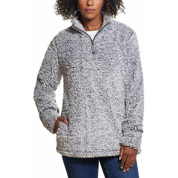 Weatherproof Vintage Women's Cozy Pullover (Dolphin Gray, Medium)