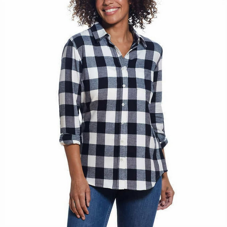 Weatherproof Vintage Women?s Flannel Button Down Shirt 1529265 