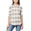 Weatherproof Vintage Women’s Flannel Shirt (Tan, XXL)