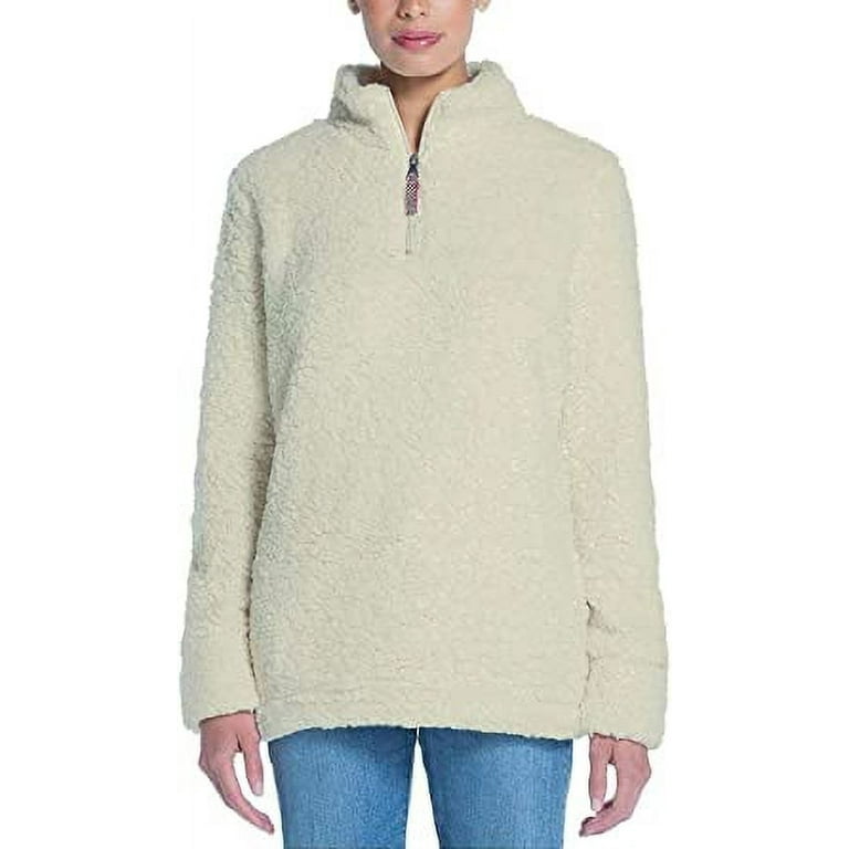 Frosted tip sherpa pullover deals