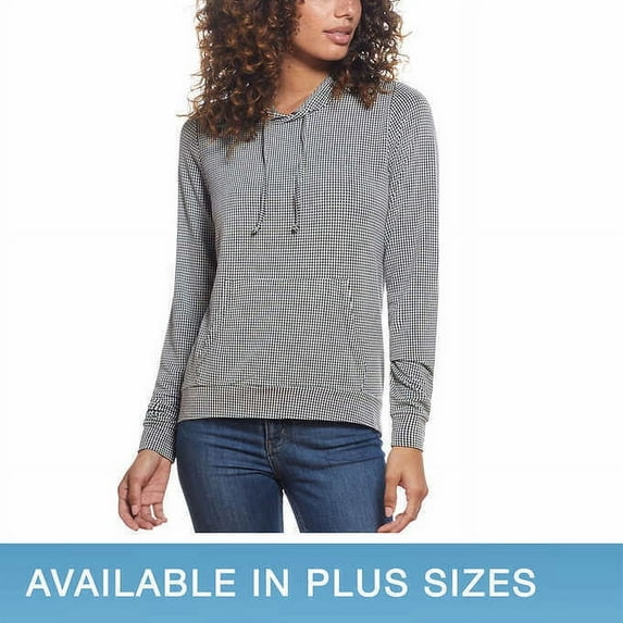 Weatherproof Vintage Women's Slub Hoodies (Black, X-Small)