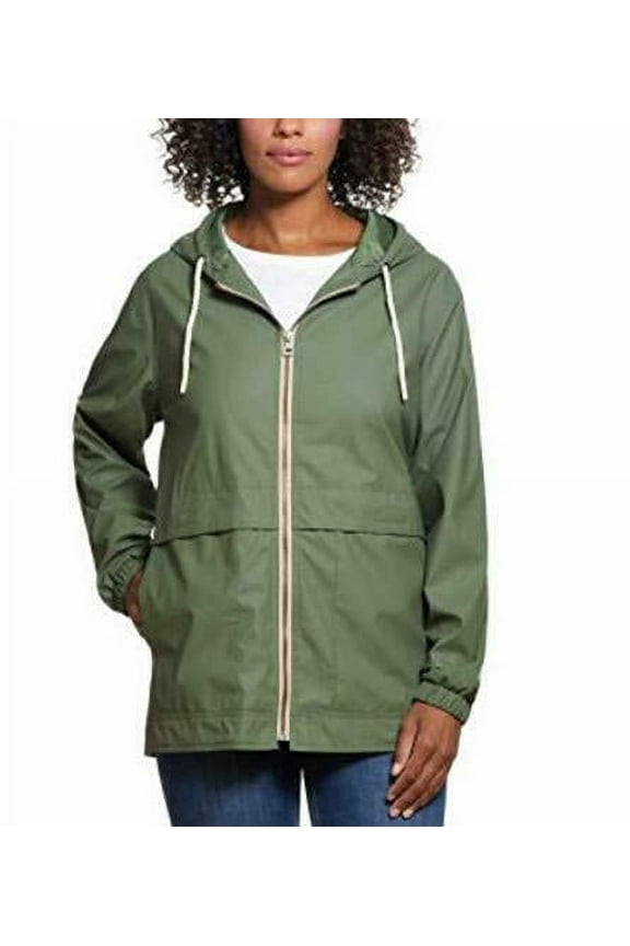 Vintage Womens Rain Slicker Jacket Size: XS, Color: Clover