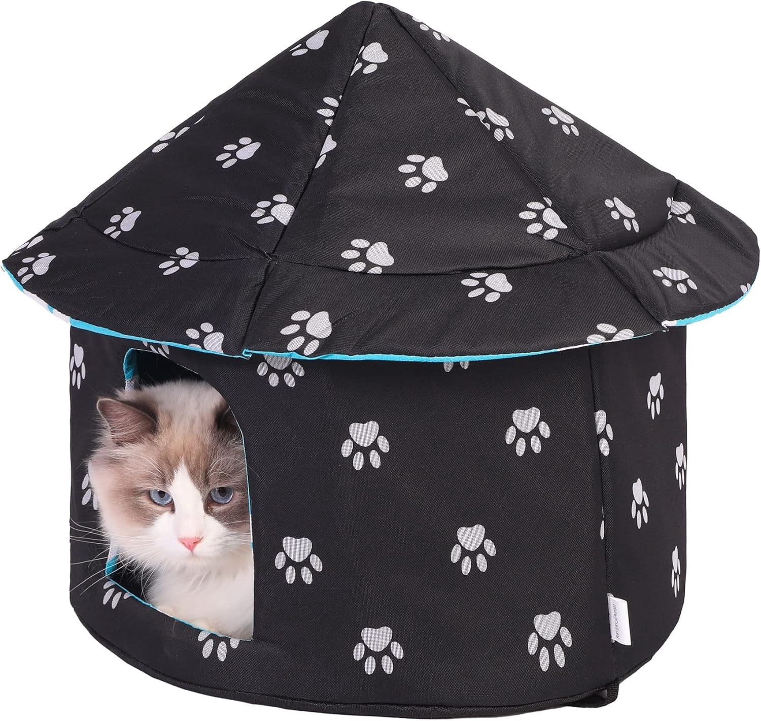 Weatherproof Warm Stray Cat Shelter Insulated Waterproof Outdoor Cat House Small Dog & Rabbit Hutch