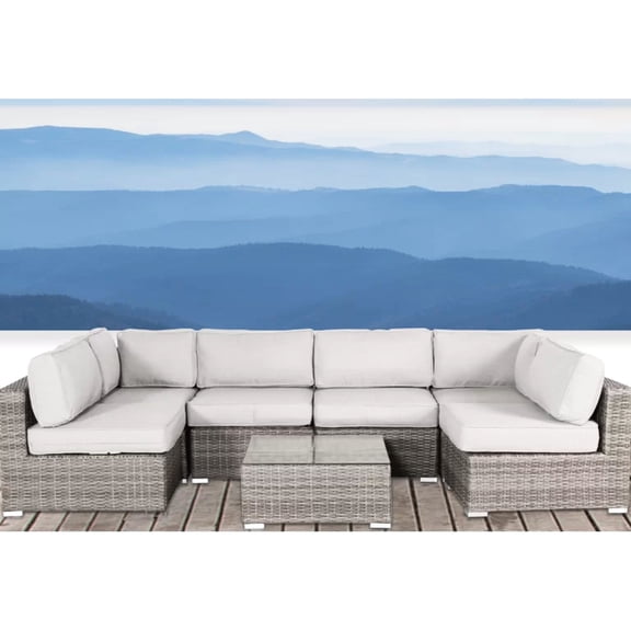 Weatherproof Wicker - Comfortable Outdoor Seating - Porch Gathering - Mildew-Resistant Fabric