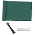 thumbnail image 1 of Weatherproof Wind Protection Windscreen, Privacy Screen Balcony , 90x300cm Garden Privacy Screen, HDPE Balcony Cover for Outdoor Deck Dark Green, 1 of 10