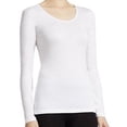 thumbnail image 1 of Weatherproof Women's Long Sleeve Scoop Neck (Medium, White), 1 of 1