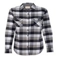thumbnail image 1 of Weatherproof  Womens Vintage Brushed Flannel Long Sleeve Shirt, White & Black - Large, 1 of 5