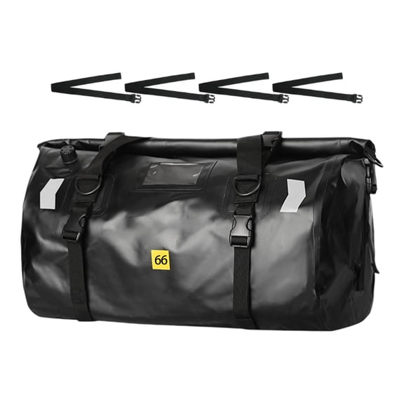 Weatherproofed Cycling Panniers Bag With Carbon Texture Multiple Pocket Organization for Outdoor Exploration