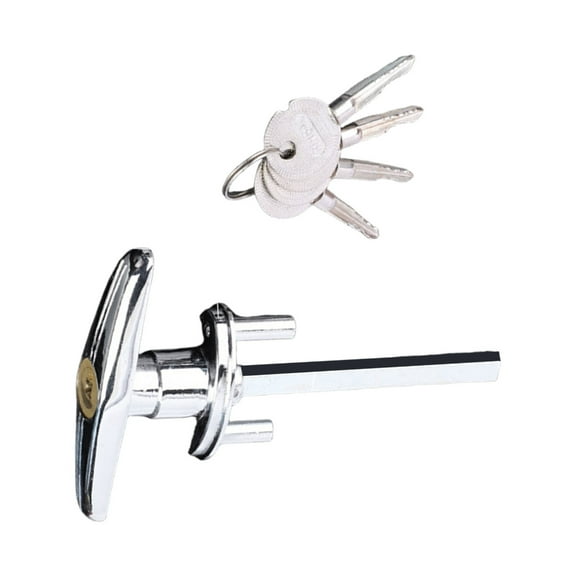 Weatherproofs Garage Door Replacement Manual Open T Handle with Keys for Garage Campers Door Easily to Install