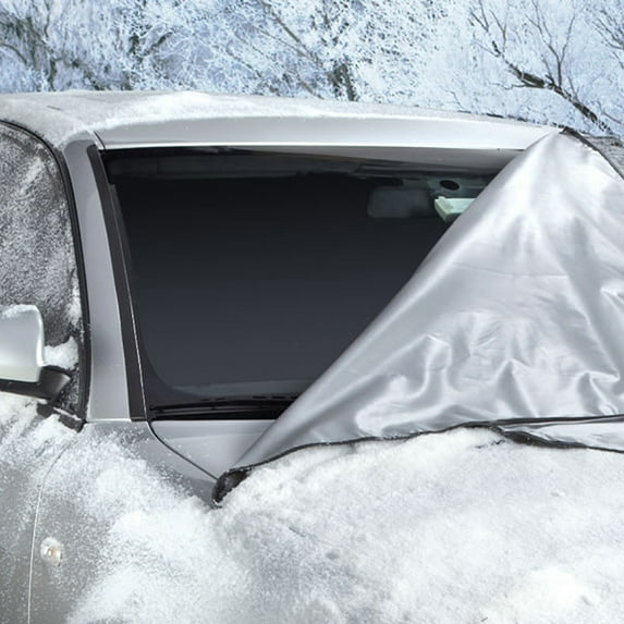 Weathershield Windshield Wrap - Car Snow Cover (58.5” x 39” x 65") All Weather Magnetic Wrap With Anti Theft Flaps - For Sedan / SUV / Truck - Auto Protection For Ice,Frost,Leaves & Sun - 2 Pack