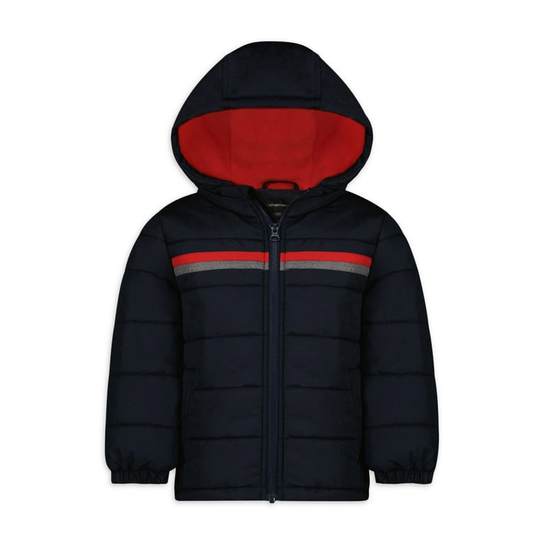 Weathertamer Boys Pop Stripe Puffer Jacket, Sizes 4-16 - Walmart.com