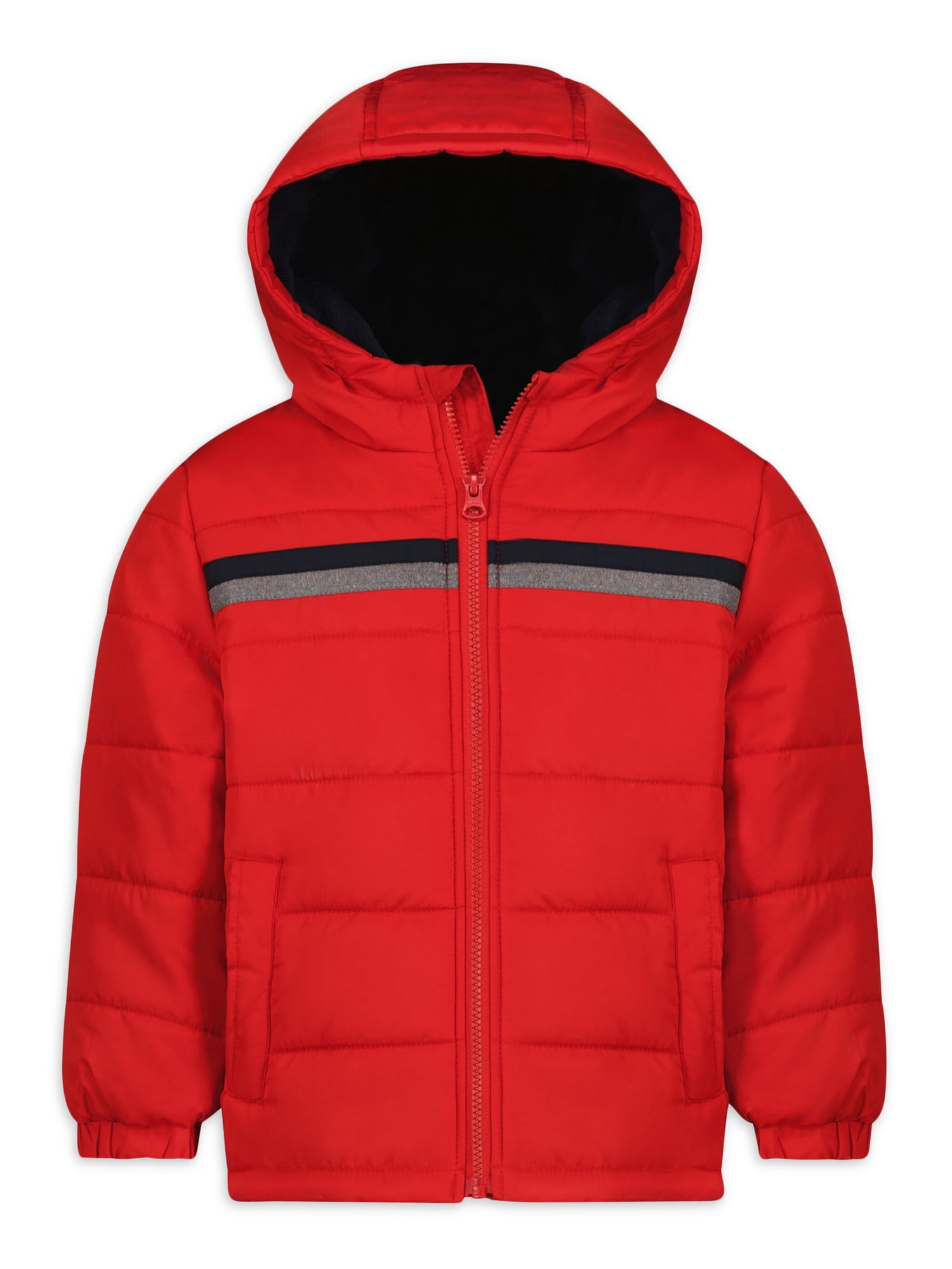 Weathertamer Boys Pop Stripe Puffer Jacket, Sizes 4-16 - Walmart.com