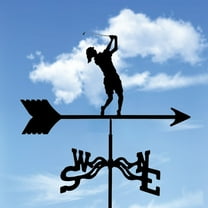 Weathervane Wind Direction Indicator - Heavy Duty Metal Weather Vane with Arrow Ornament - Farmhouse Roof Mount & Garden Stake for Outdoor Decoration