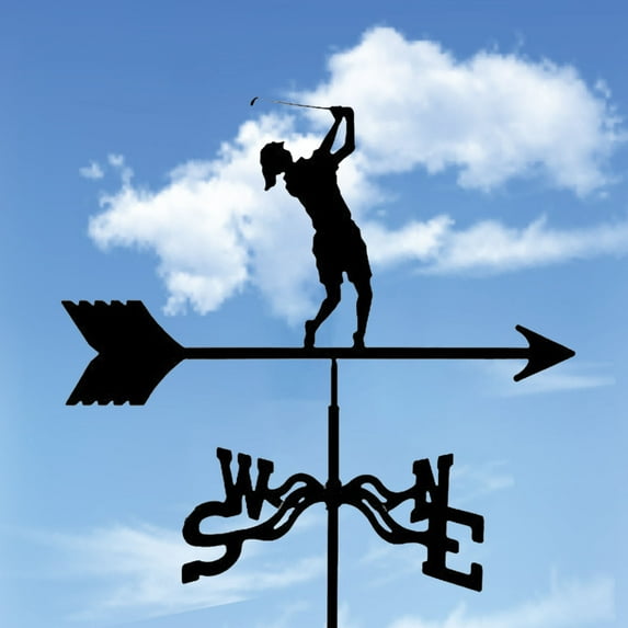 Weathervane Wind Direction Indicator - Heavy Duty Metal Weather Vane with Arrow Ornament - Farmhouse Roof Mount & Garden Stake for Outdoor Decoration