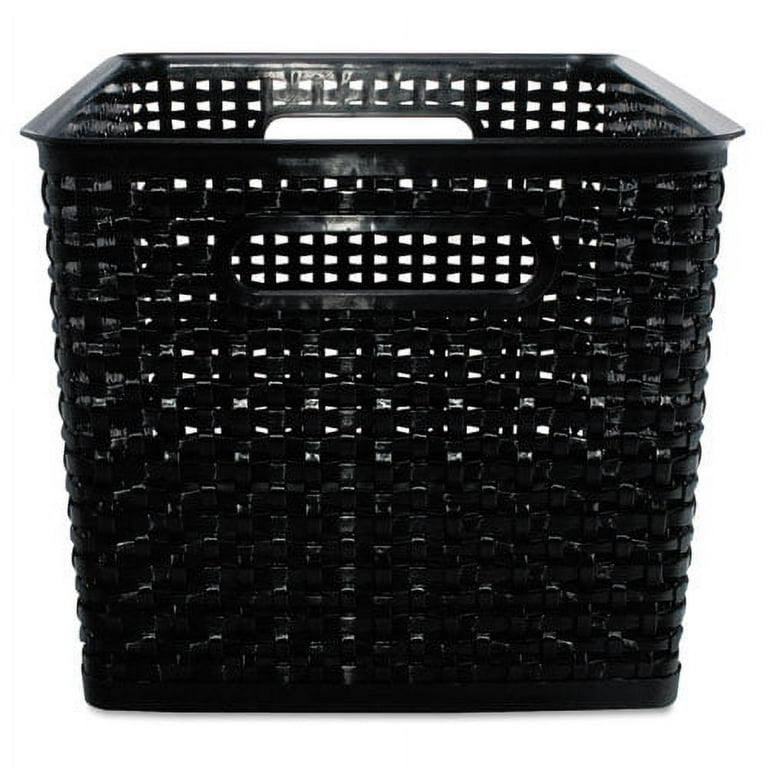 Weave Bins, 13.88 x 10.5 x 8.75, Black, 2/Pack Weave Bins, 13.88 x 10.5 x 8.75, Black, 2/Pack