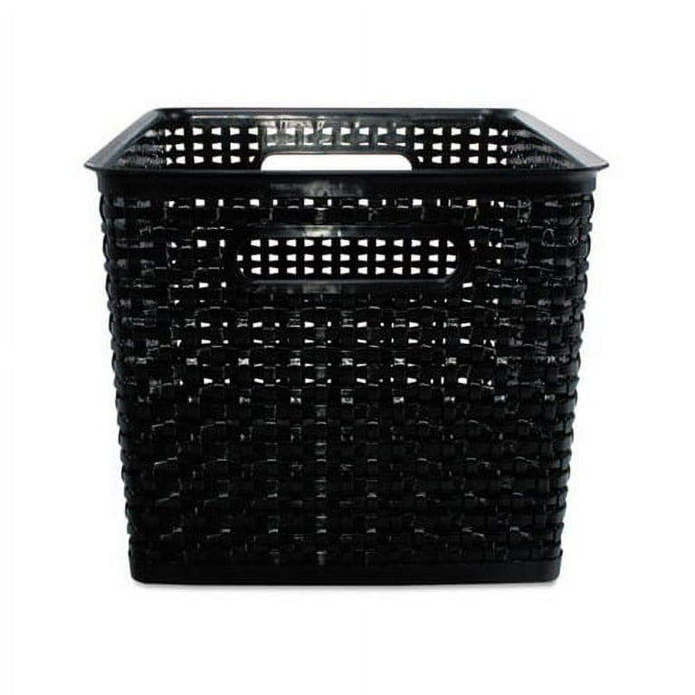 Weave Bins, 13.88 x 10.5 x 8.75, Black, 2/Pack Weave Bins, 13.88 x 10.5 x 8.75, Black, 2/Pack