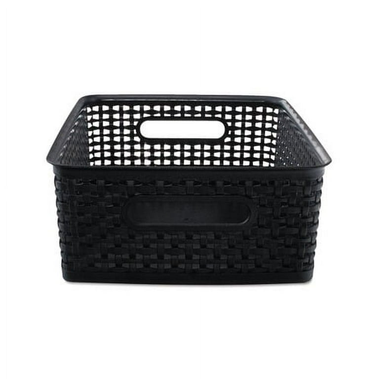 Weave Bins, 14.25 x 10.25 x 4.75, Black, 2/Pack Weave Bins, 14.25 x 10.25 x 4.75, Black, 2/Pack