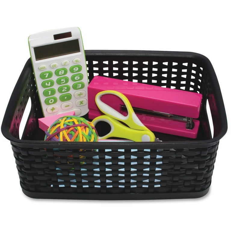 Weave Bins, 9.88 x 7.38 x 4, Black, 3/Pack Weave Bins, 9.88 x 7.38 x 4, Black, 3/Pack