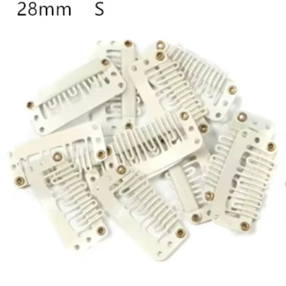 Weave Clips 10Pcs Set - 32mm U Shape Snap Comb 6 Teeth for Hair Extensions
