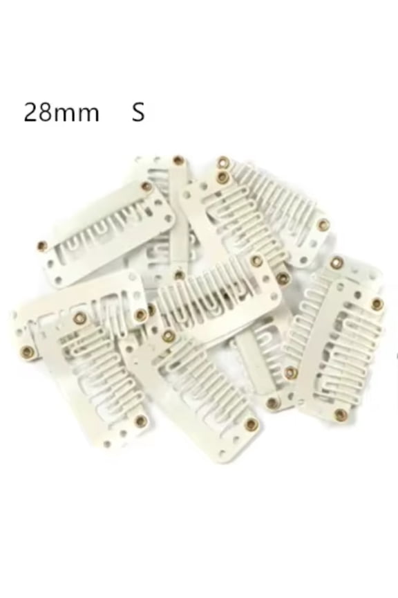 Weave Clips 10Pcs Set - 32mm U Shape Snap Comb 6 Teeth for Hair Extensions