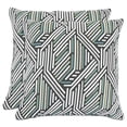 thumbnail image 1 of Weave Pattern Teal and Gray Decorative Throw Pillowcase (18"x18" Set of 2), 1 of 4