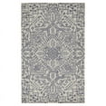 thumbnail image 1 of Weave & Wander Natal 60" x 96" Wool Minimalist Area Rug in Ivory/Navy, 1 of 3