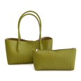 thumbnail image 1 of WeaveCC Handwoven PU Y2K Tote Bag Set Halloween Shoulder Purse Fall Gift for Women, 1 of 7