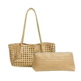 thumbnail image 1 of WeaveCC Handwoven Straw Tote Bag for Women Summer Beach Y2K Shoulder Purse Handmade Top Handle, 1 of 7