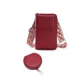 thumbnail image 1 of WeaveCC PU Leather Crossbody Phone Bag with Card Slots Coin Purse Set Adjustable Strap Wallet Gift for Women, 1 of 6
