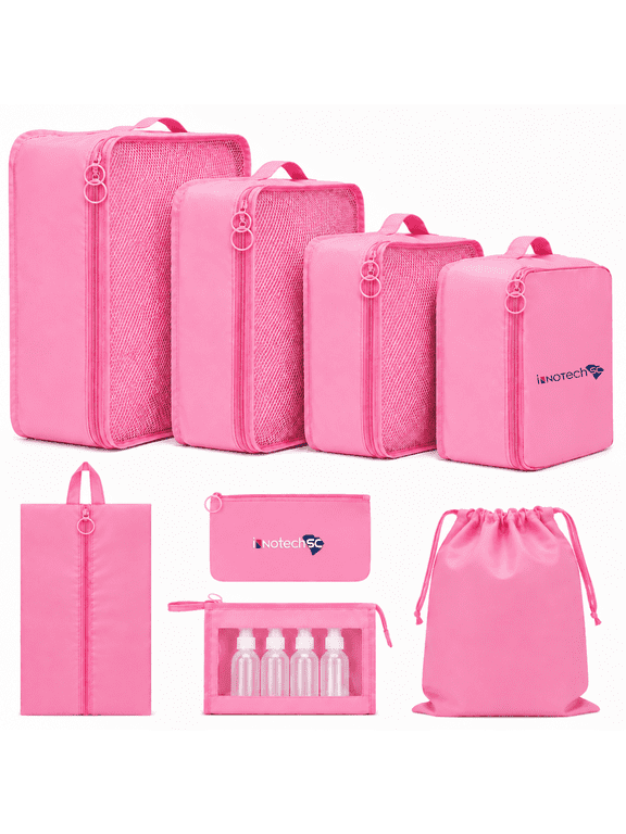 Weavehouse Travel Packing Cubes 8 Pcs Set, Luggage Packing Organizers with Shoe Bag and Toiletry Bag