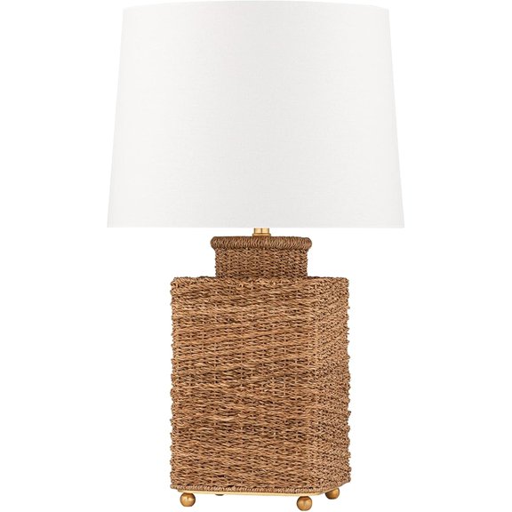Weaver - 1-Light Table Lamp - Gold Leaf Finish - White Belgian Shade$$Tools & Hardware Other