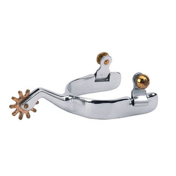 Weaver Leather Women's Cutting Spurs - 2" Shank, Plain Band, 10pt Rowel