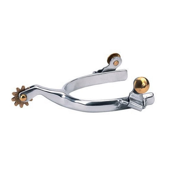 Weaver Leather Men's Roping Spurs - 1.75" Shank, Stainless Steel