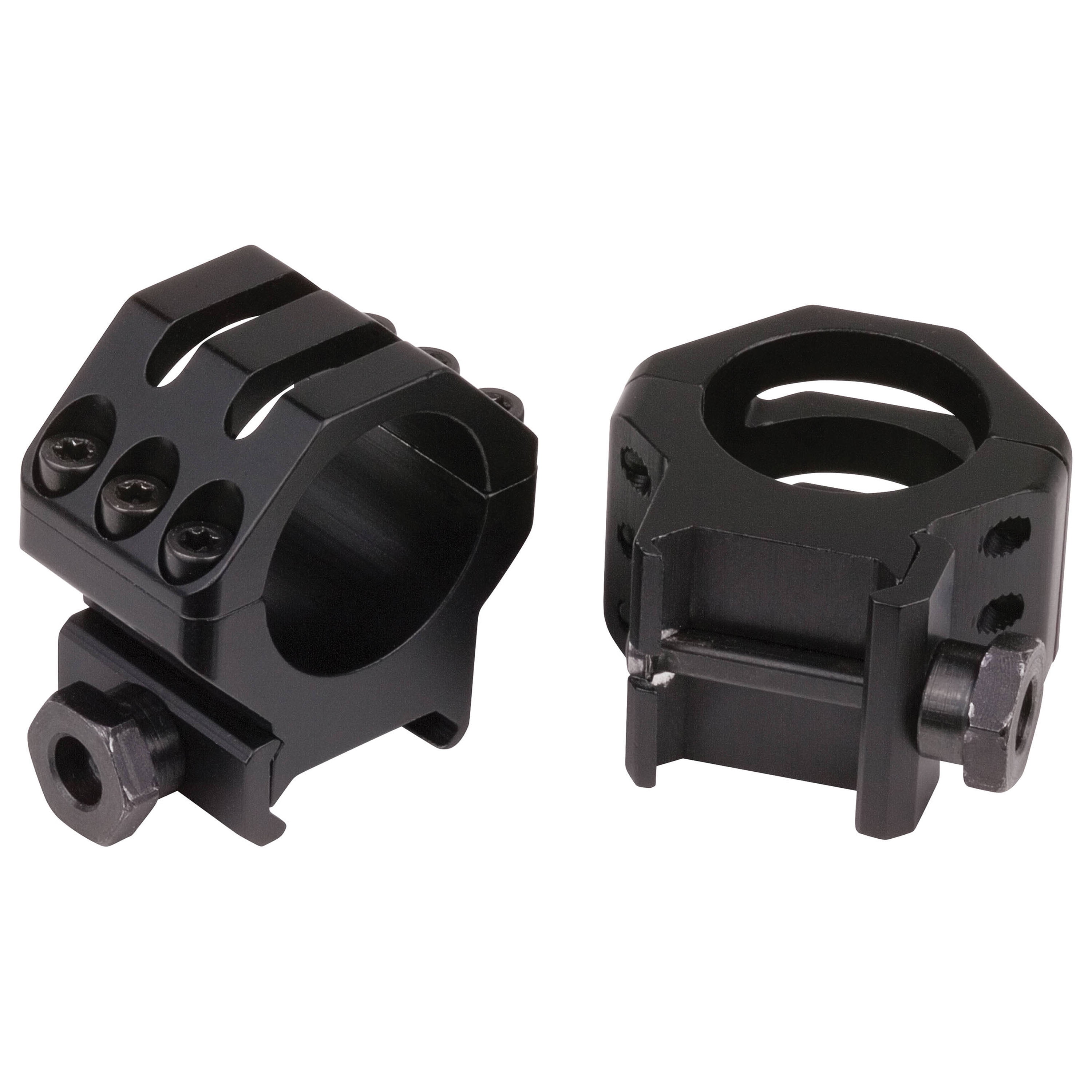 Weaver 40mm Obj. Tactical 6-Hole Weaver-Style Rifle Scope Rings, 1" Medium, Matte Black - 48349