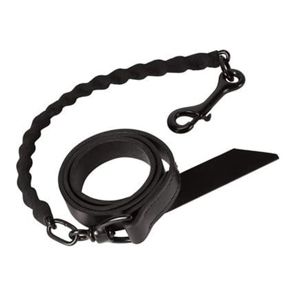 Weaver 80-1008-BK Brahma Webb Covered Chain Cattle Lead Black